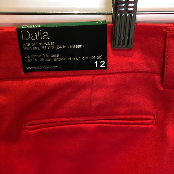 Sz12 $22 dalia cropped coral pants - Picture 10 of 11